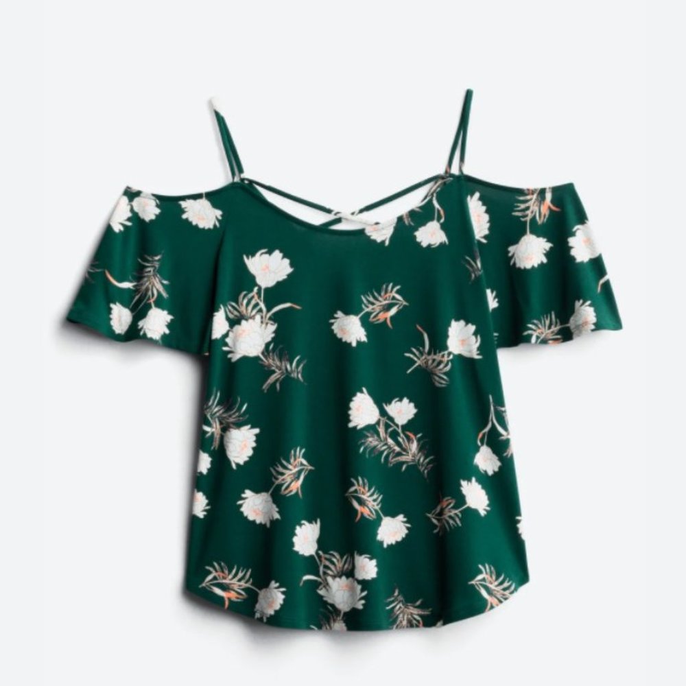 Kaleigh Valette Back Detail Cold Shoulder Knit Top